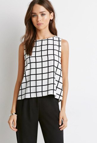 white-slash-black-forever21-grid-print-top-screen